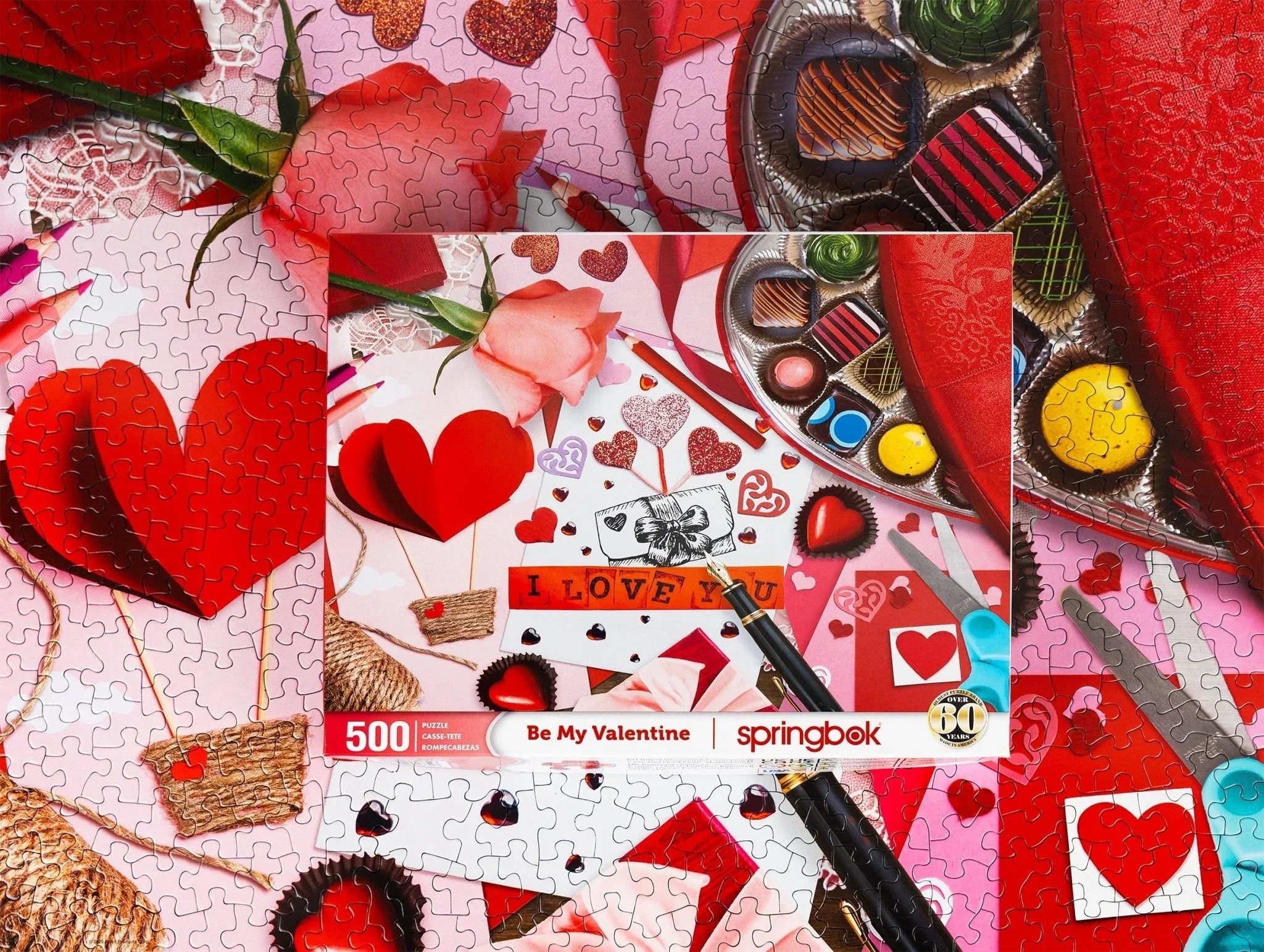 Be My Valentine 500 Piece Jigsaw Puzzle | Springbok Puzzles - BIG FRENCHIES
