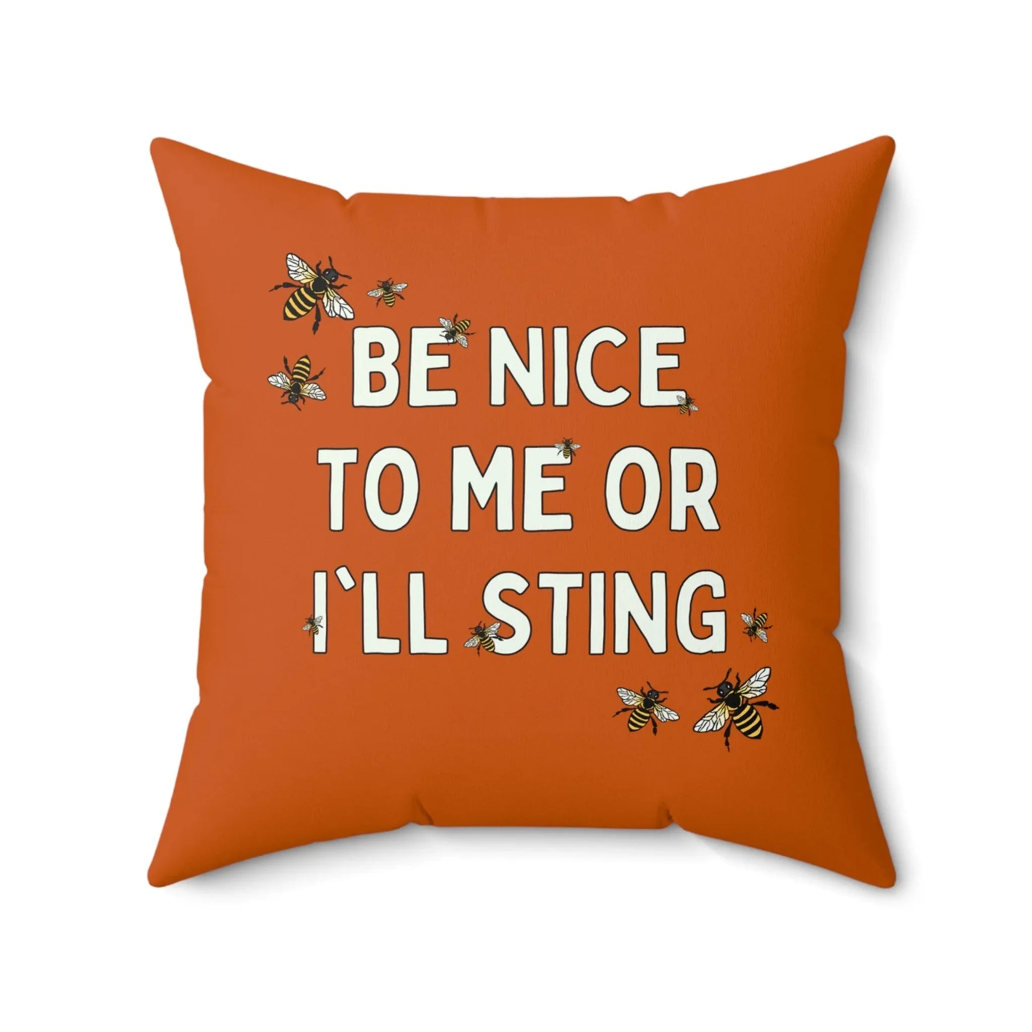 Be Nice To Me Or I'll Sting Pillow - BIG FRENCHIES