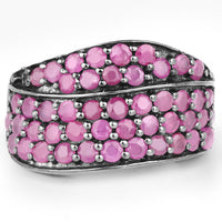 2.33 Carat Genuine Ruby .925 Sterling Silver Ring