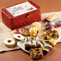 Happy Birthday Wicker Gift Basket - BIG FRENCHIES