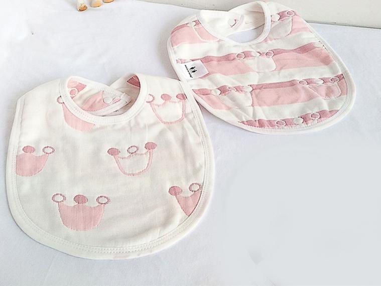 Two sides 100% Cotton Gauze Baby Bibs 6 Layers All Seasons Infant Unisex Clothing Accessories Bibs For Baby and Kids - BIG FRENCHIES