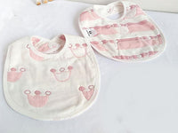 Two sides 100% Cotton Gauze Baby Bibs 6 Layers All Seasons Infant Unisex Clothing Accessories Bibs For Baby and Kids - BIG FRENCHIES