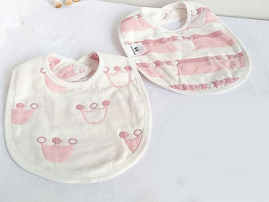 Two sides 100% Cotton Gauze Baby Bibs 6 Layers All Seasons Infant Unisex Clothing Accessories Bibs For Baby and Kids - BIG FRENCHIES