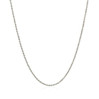 14k White Gold Adjustable Rope Chain 1.0mm