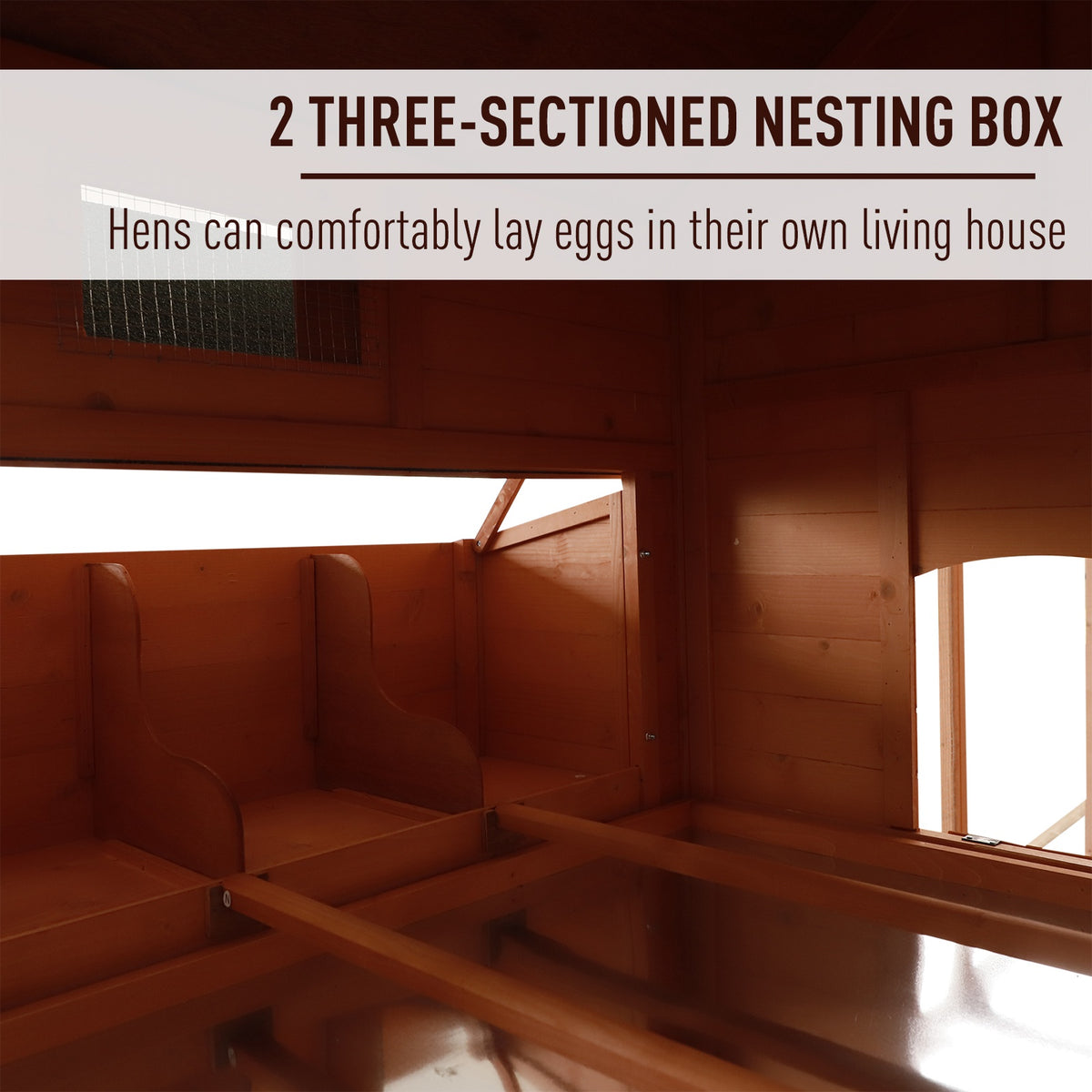 136.5" Chicken Coop Wooden Large Chicken House Deluxe Rabbit Hutch Lockable Poultry Hen Cage Backyard with Nesting Box a