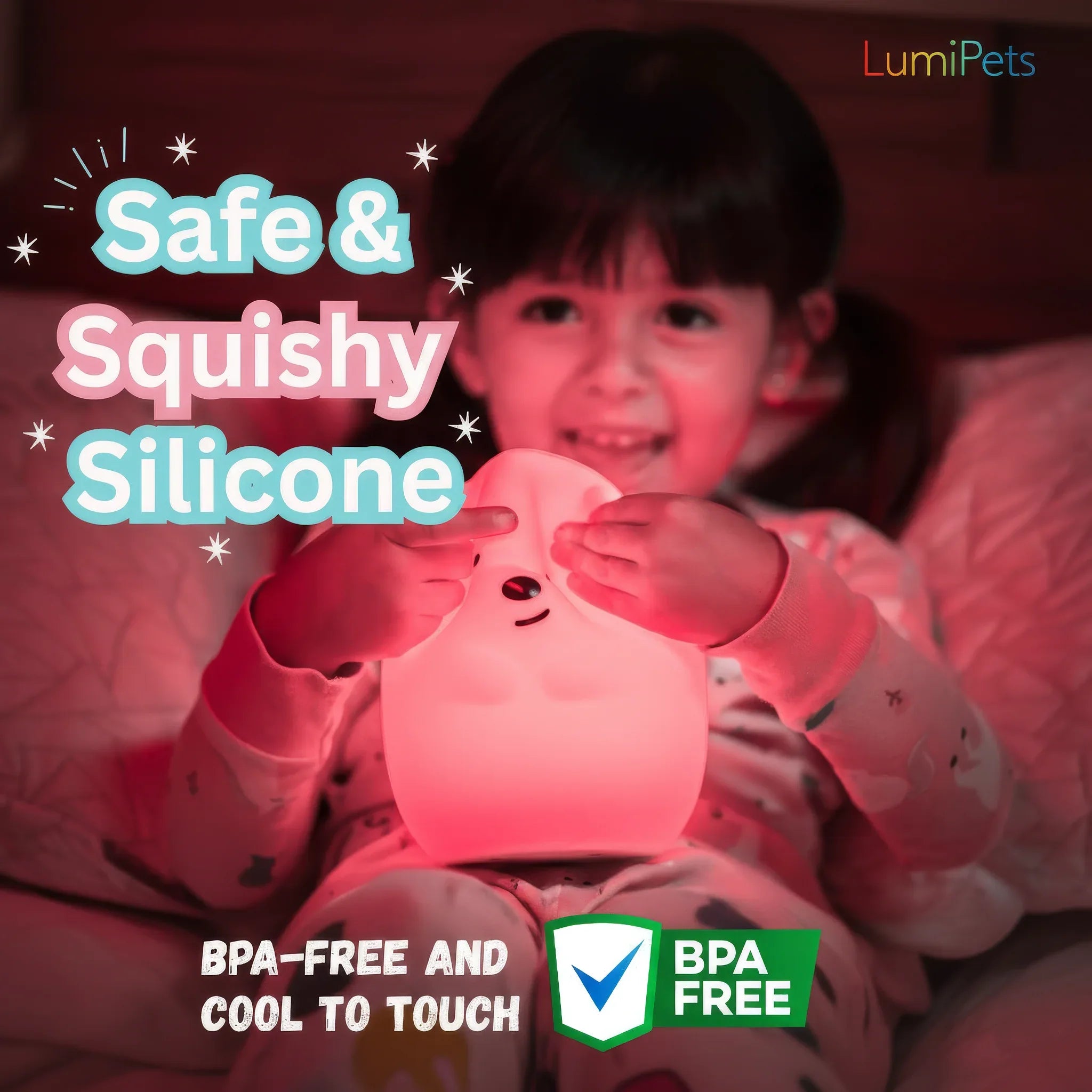 LumiPets® Benny the Bear- Children's Touch Night Light - BIG FRENCHIES