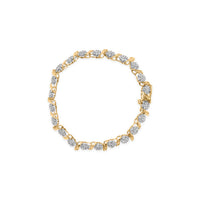 10K Yellow Gold 2.00 Cttw Round Cut Diamond 'S' Cluster Bracelet (J-K Color, I1-I2 Clarity)