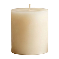 3x3 Inch White Beeswax Pillar Candle