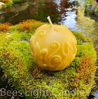 Fern Ball Beeswax Candle - BIG FRENCHIES