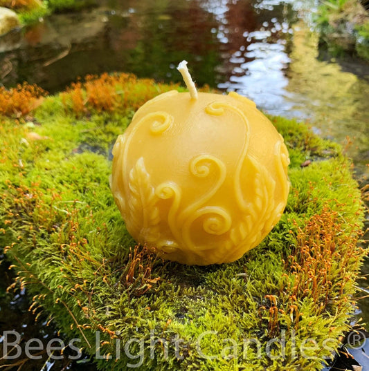 Fern Ball Beeswax Candle - BIG FRENCHIES