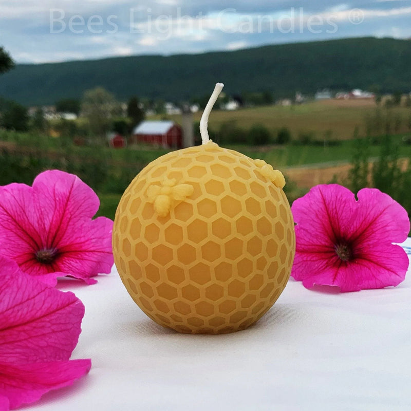 Honeycomb Ball Beeswax Candle - BIG FRENCHIES