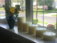 Giant Six Inch Wide White Beeswax 4 Wick Candles - BIG FRENCHIES