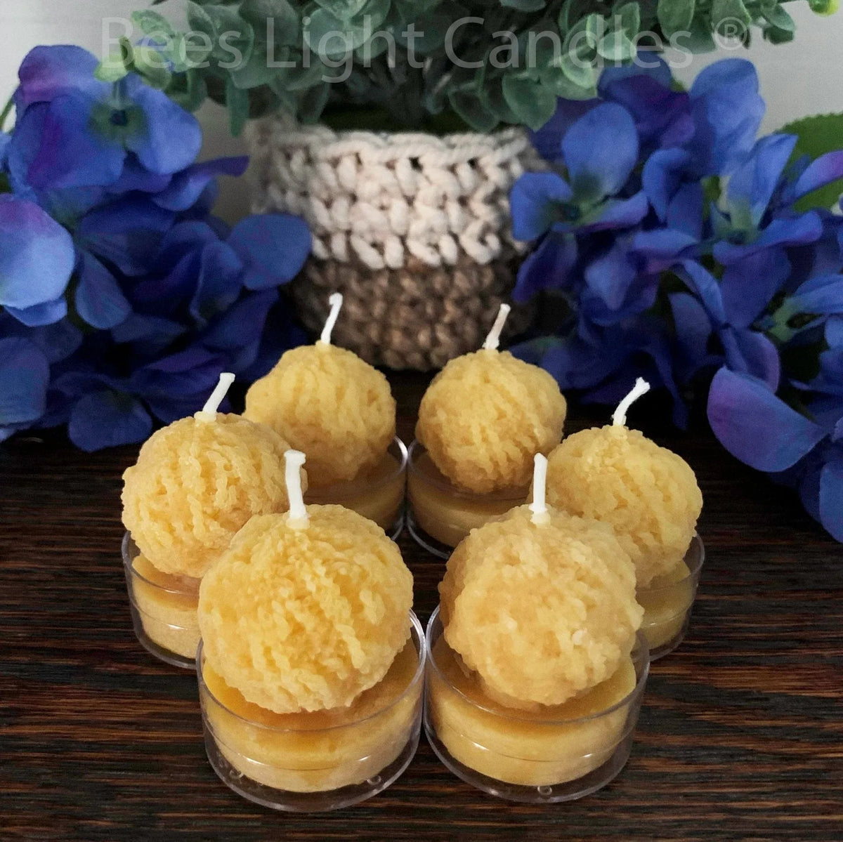 Yarn Ball Beeswax Tealights - BIG FRENCHIES