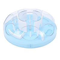 Interactive Cat Puzzle Feeder Funny Cat Puzzle Food Dispenser Enrichment Toy For Pets Play And Exercise Blue