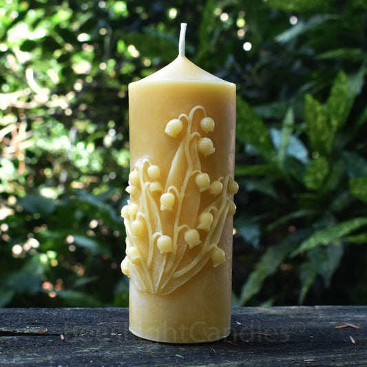 Bell Flower Beeswax Pillar Candle - BIG FRENCHIES