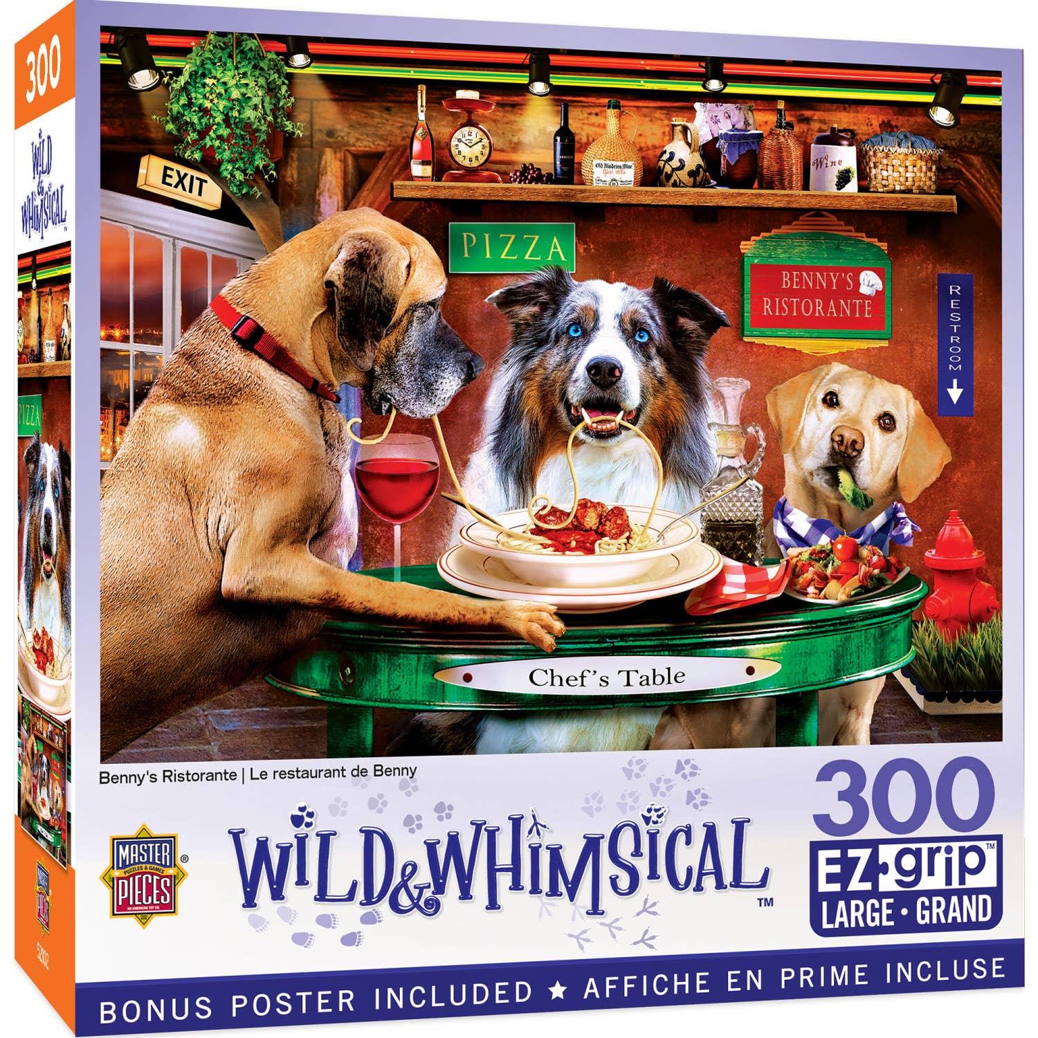 Benny's Ristorante 300 pc EZ Grip Puzzle - Wild & Whimsical | Masterpieces - BIG FRENCHIES
