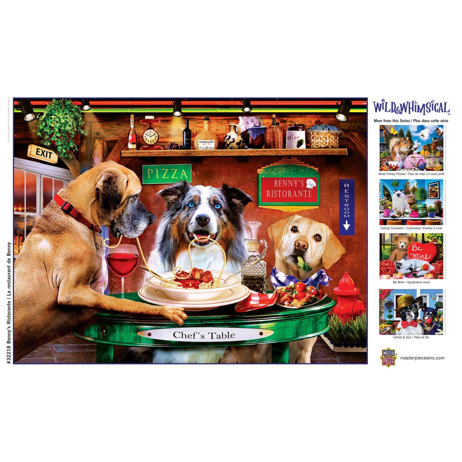 Benny's Ristorante 300 pc EZ Grip Puzzle - Wild & Whimsical | Masterpieces - BIG FRENCHIES