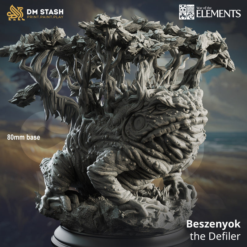 Beszenyok, the Defiler (Huge Frog Elemental)-3D Printed Miniatures-BIG FRENCHIES-All Systems Go Games