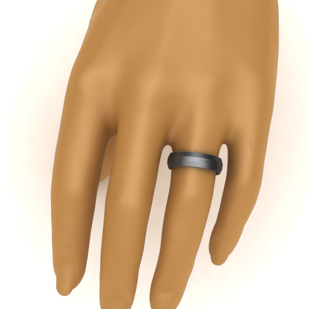 Wedding Band Beveled Edge Matte