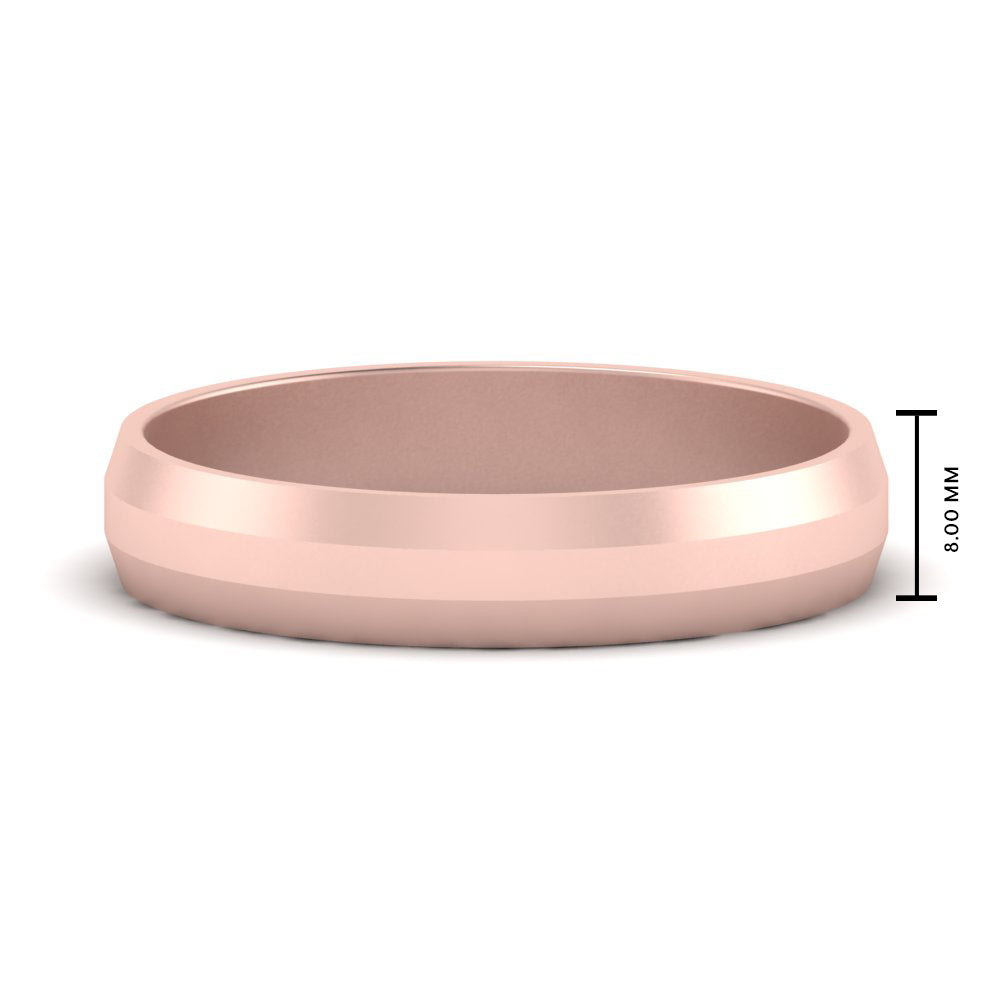 Wedding Band Beveled Edge Matte