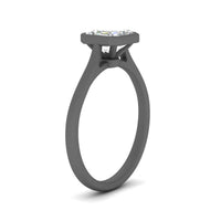Asscher Cut Petite Bezel Solitaire Engagement Ring