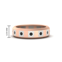Bezel Round Mens Wedding Ring