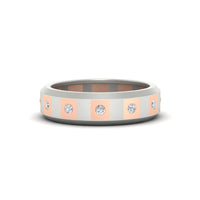 Bezel Round Mens Wedding Ring