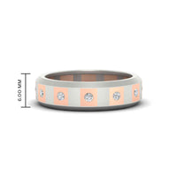 Bezel Round Mens Wedding Ring