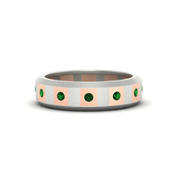 Bezel Round Mens Wedding Ring