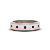 Bezel Round Mens Wedding Ring