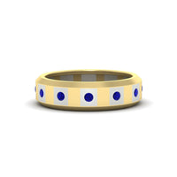 Bezel Round Mens Wedding Ring
