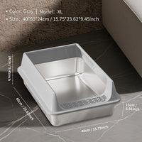 Only Self Pickup---Stainless Steel Cat Litter Box