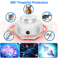 Indoor Ultrasonic Electronic Device, Dual Ultrasonic Speakers with 2235KHz & 25KHz Frequency, 4 Operation Modes, 9LED St