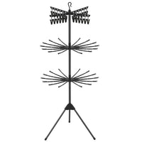 3-Tier Foldable Tripod Clothes Drying Rack With 24 Clips & 32 Rods, 70 Space Saving Laundry Dryer