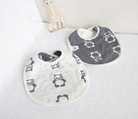 Two sides 100% Cotton Gauze Baby Bibs 6 Layers All Seasons Infant Unisex Clothing Accessories Bibs For Baby and Kids - BIG FRENCHIES