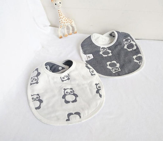 Two sides 100% Cotton Gauze Baby Bibs 6 Layers All Seasons Infant Unisex Clothing Accessories Bibs For Baby and Kids - BIG FRENCHIES