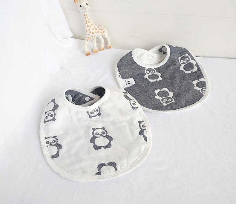 Two sides 100% Cotton Gauze Baby Bibs 6 Layers All Seasons Infant Unisex Clothing Accessories Bibs For Baby and Kids - BIG FRENCHIES