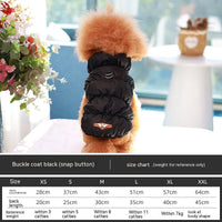 Dog Clothes Vest Warm Cotton With Buckle