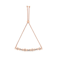 14K Yellow Gold Plated .925 Sterling Silver Channel Set Diamond Accent Twist 4â€-10â€ Adjustable Bolo Bracelet (I-J Color, I3 Clarity)