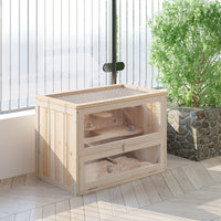 2-Level Hamster Cage Mice and Rat House, Small Animal Habitat for Guinea Pigs, Chinchillas with Openable Top, Front Door