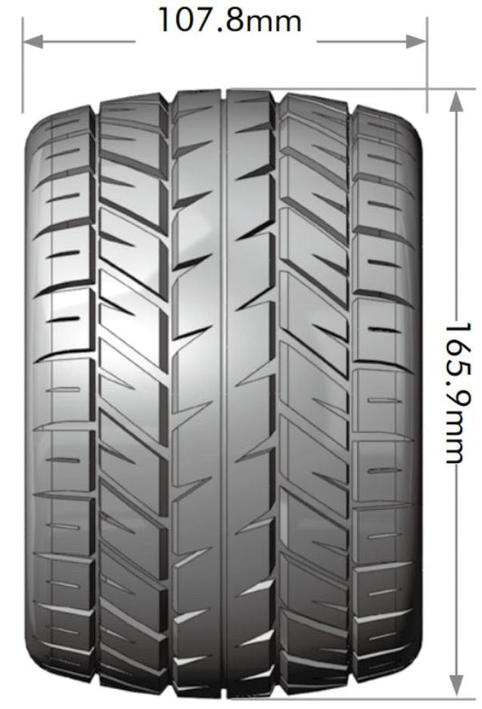 Louise RC MT-Rocket Sport 1/8 3.8 Monster Truck MFT Belted Road Tires 17mm Hex Hub 0" & 1/2" Offset LT3217X