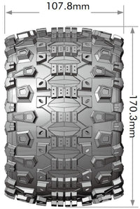 Louise RC MT-Uphill Sport Compound 1/8 4.2 Monster Truck MFT Belted Tires, 0" & 1/2" Offset, LT3219X