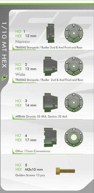 Louise RC MT-Uphill Soft 1/10 2.8 Monster Truck Belted MFT Tires Bead Lock Wheels 12mm, 14mm and 17mm hex LOULT3309SX