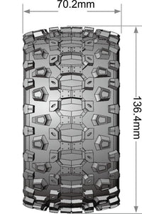 Louise RC MT-Uphill Soft 1/10 2.8 Monster Truck Belted MFT Tires Bead Lock Wheels 12mm, 14mm and 17mm hex LOULT3309SX