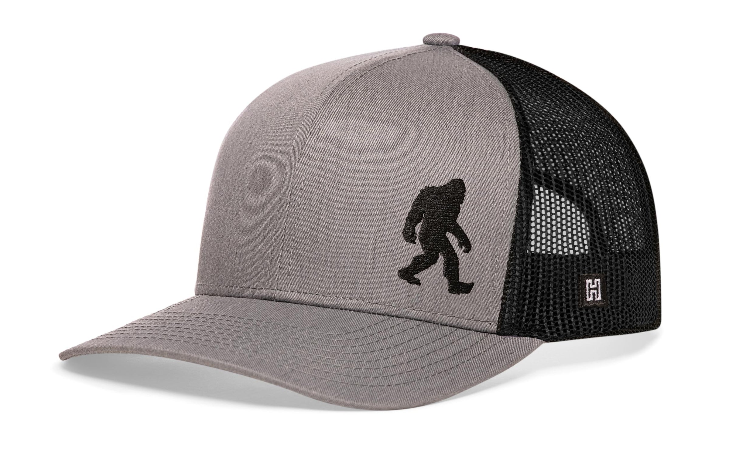 Bigfoot Trucker Hat  |  Black Sasquatch Snapback