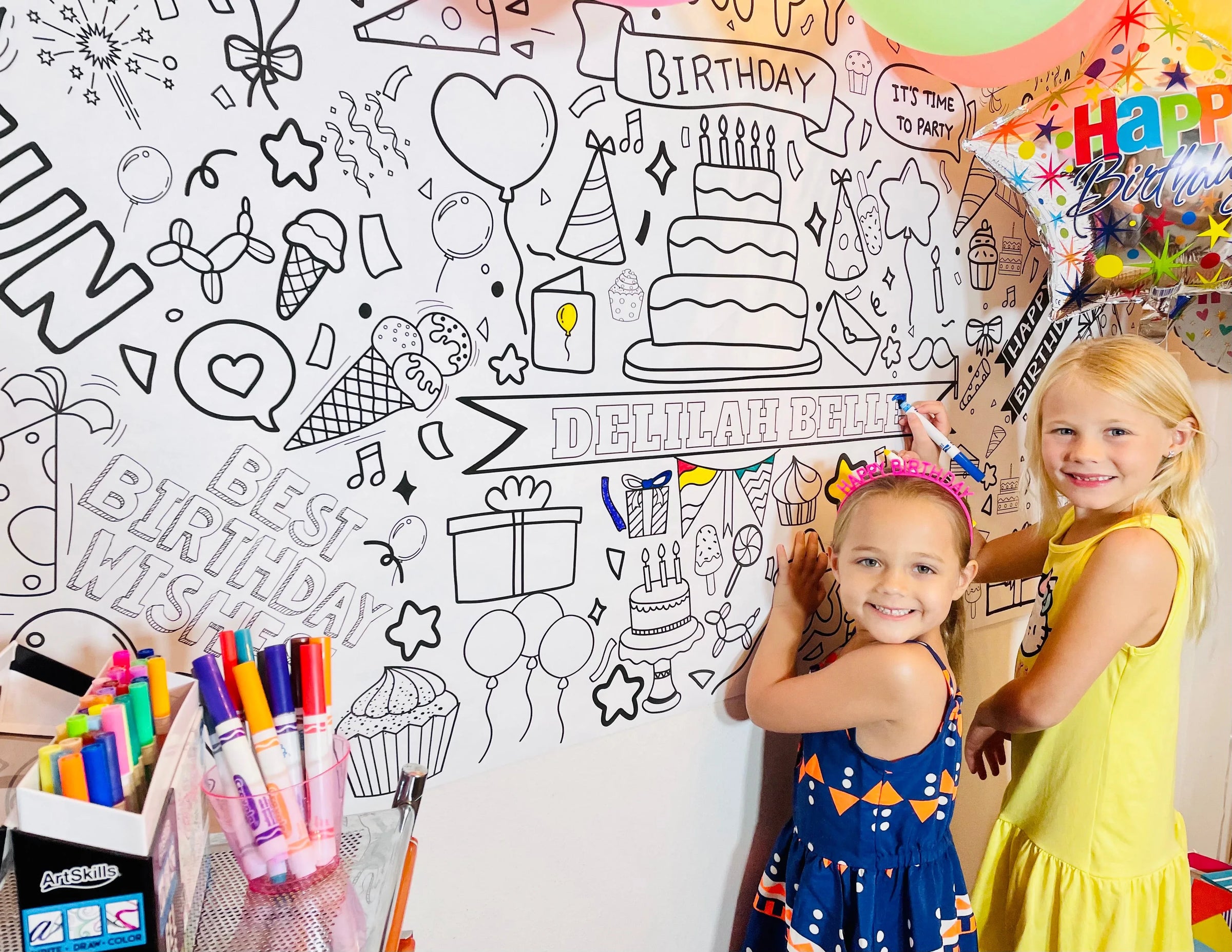 Happy Birthday Coloring Tablecloth - BIG FRENCHIES