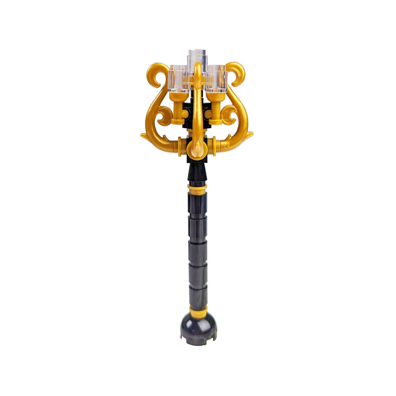 Black & Gold Spiral Lamppost - Building Set - Made Using LEGO® Parts-Building Toys-BIG FRENCHIES-StudBee