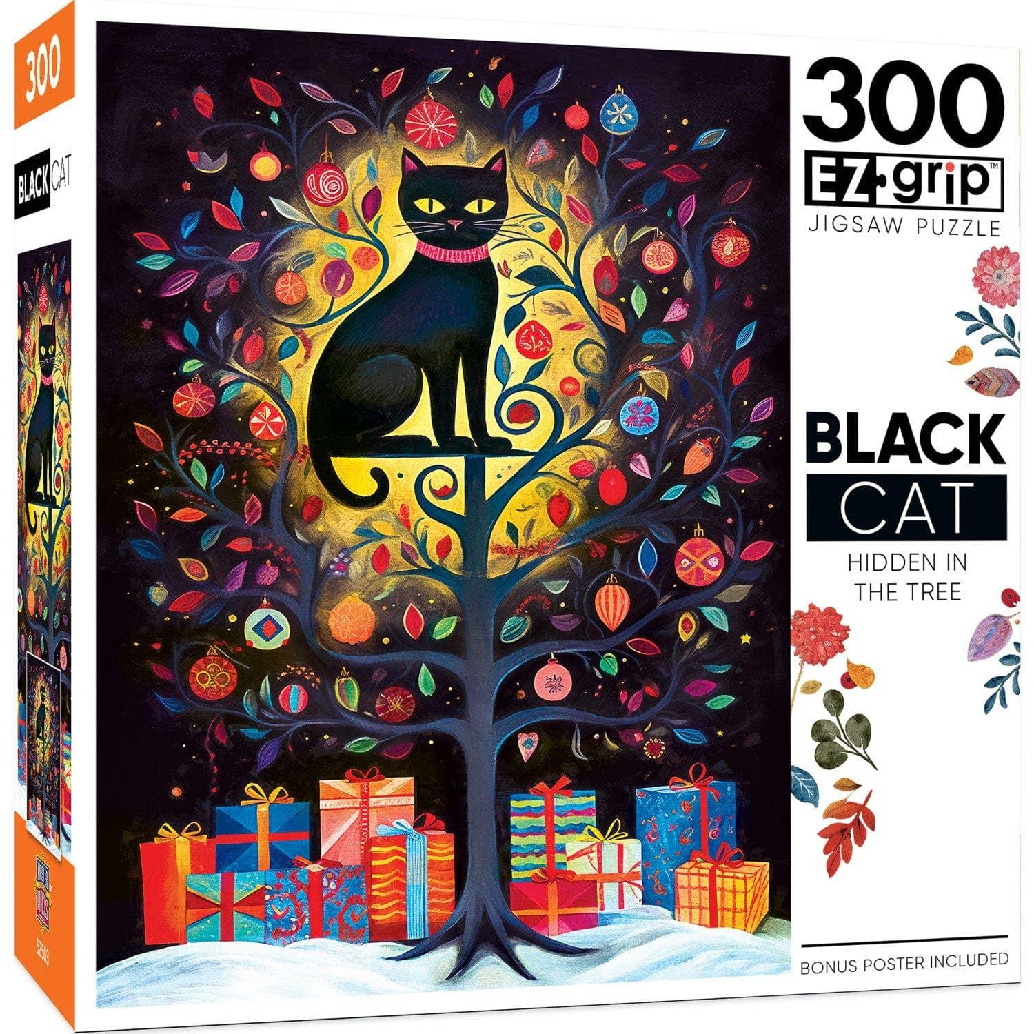 Black Cats - Hidden in the Tree 300 Piece EZ Grip Jigsaw Puzzle by Masterpieces Puzzles - BIG FRENCHIES