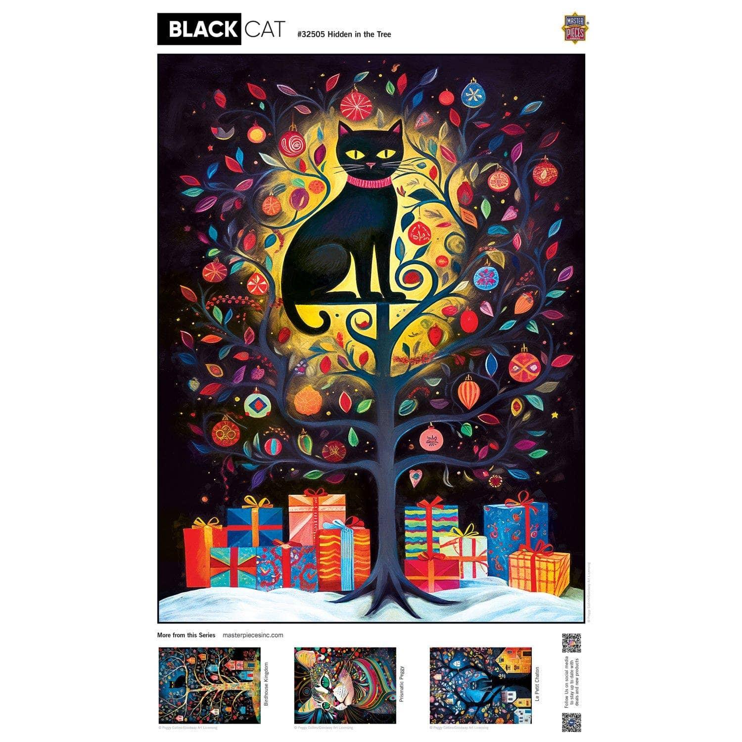 Black Cats - Hidden in the Tree 300 Piece EZ Grip Jigsaw Puzzle by Masterpieces Puzzles - BIG FRENCHIES