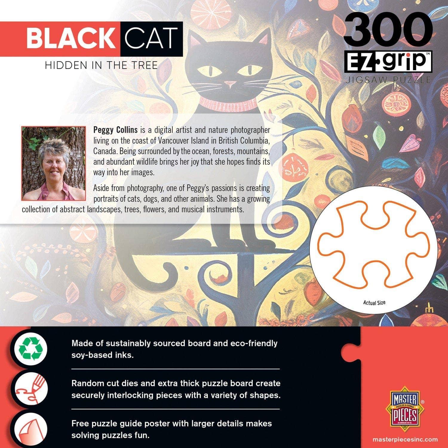 Black Cats - Hidden in the Tree 300 Piece EZ Grip Jigsaw Puzzle by Masterpieces Puzzles - BIG FRENCHIES